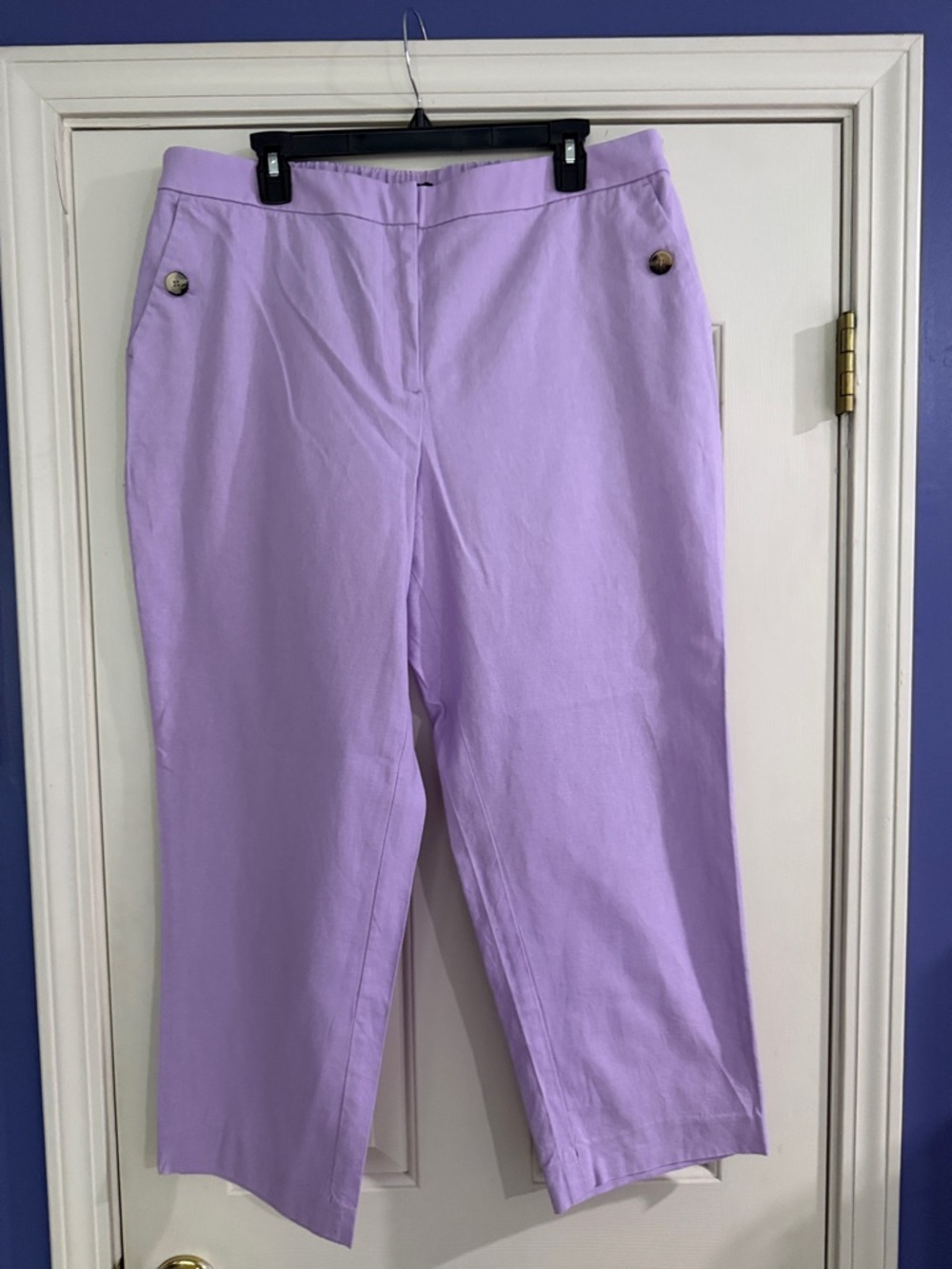 J. Crew Factory Lilac Cropped Capris